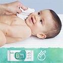 Pampers Pure Aqua vlhčené obrúsky z bio bavlny, bez alkoholu a parfumácie pre deti 3 x 48 kusov
