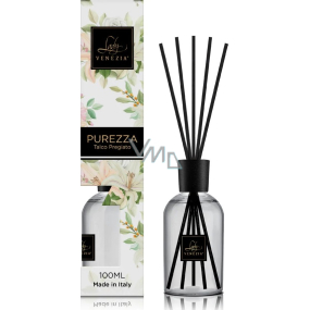Lady Venezia Purezza - Aroma difuzér s bielymi kvetmi a tyčinkami na postupné uvoľňovanie vône 100 ml
