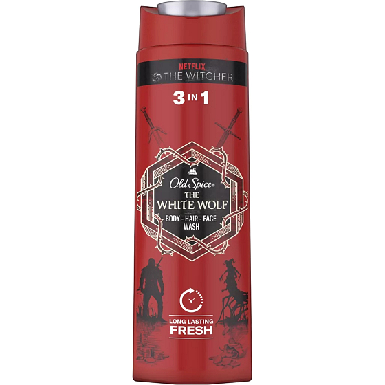 Old Spice White Wolf 3v1 sprchový gél na tvár, telo a vlasy pre mužov 400 ml