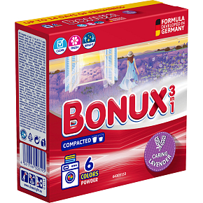 Bonux prací prášok Color Caring Lavender 390 g, 6 dávok