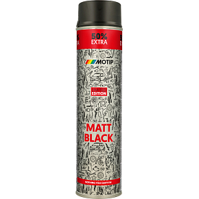 Motip Rallye univerzálny akrylátový lak, čierny mat, 600 ml