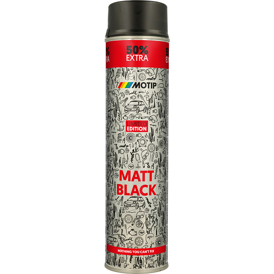 Motip Rallye univerzálny akrylátový lak, čierny mat, 600 ml