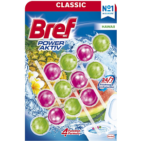 Bref Power Aktiv Hawai, WC blok guľôčky 3 x 50 g
