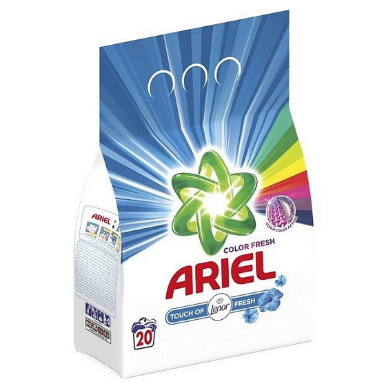 Ariel Fresh Touch of Lenor Fresh Color prací prášok na farebnú bielizeň 20 dávok 1,5 kg