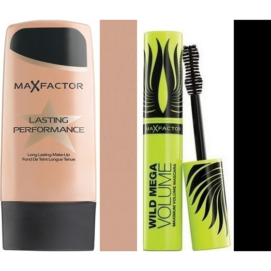 Max Factor Lasting Perfomance make-up 105 Soft Biege 35 ml + Wild Mega Volume riasenka čierna 11 ml