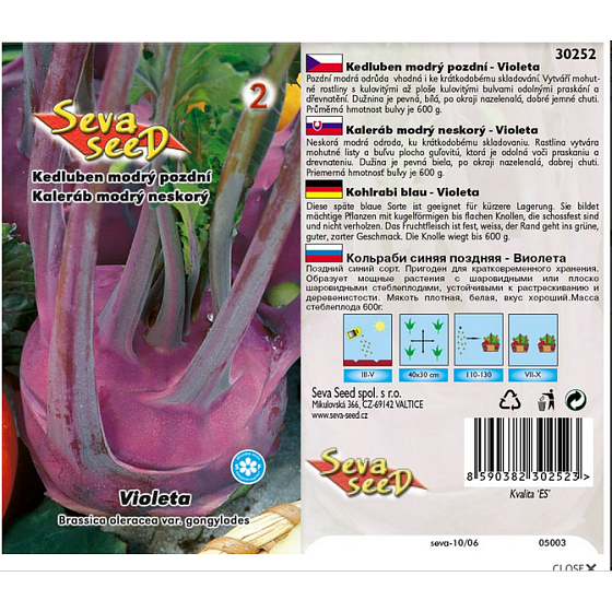 Seva Seed Kaleráb modrý neskorý Violeta 0,6 g