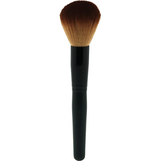 Kozmetický štetec so syntetickými štetinami na púder čierny 19 cm 30350