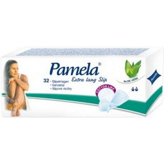 Pamela Extra Lang Slip Cotton Like intímne slipové vložky 32 kusov