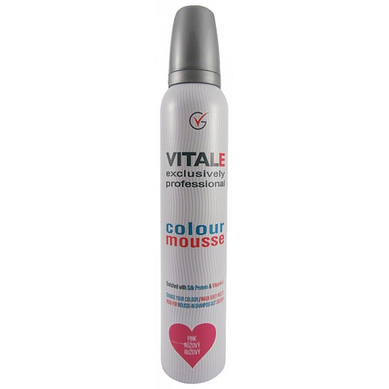Vitale Exclusively Professional farbiace penové tužidlo s vitamínom E Pink - Ružový 200 ml