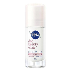 Nivea Deo Beauty Elixir Deomilk Sensitive guličkový antiperspirant dezodorant roll-on 40 ml