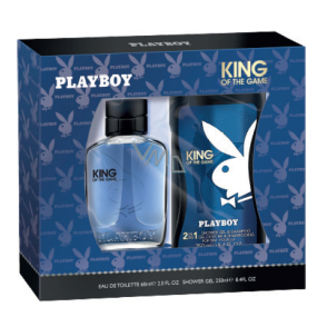 Playboy King of the Game toaletná voda pre mužov 60 ml + sprchový gél 250 ml, darčeková sada