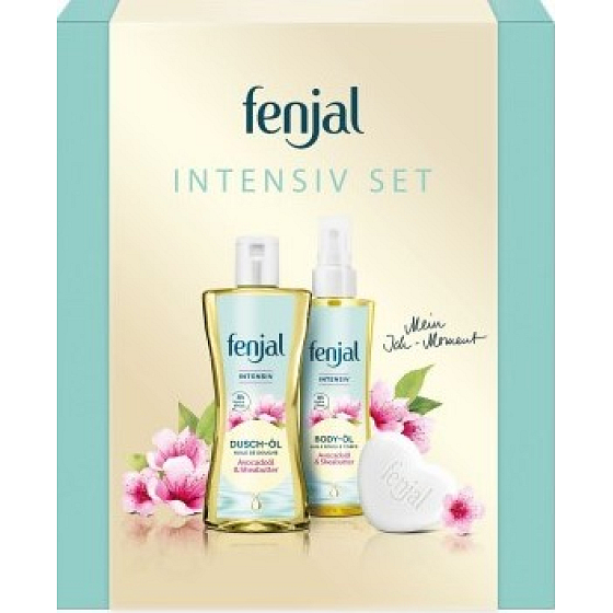 Fenjal Intensive sprchový olej pre ženy 225 ml + telový olej 145 ml + tuhé mydlo 90 g, kozmetická sada