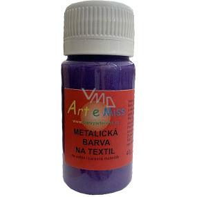 Art e Miss Metalická farba na textil 42 tmavo fialová 40 g
