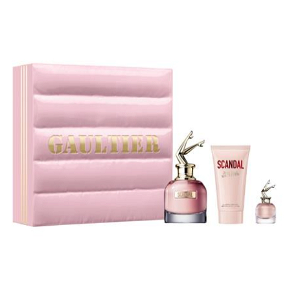 Jean Paul Gaultier Scandal parfumovaná voda 50 ml + telové mlieko 75 ml + parfumovaná voda 6 ml miniatúra, darčeková súprava pre ženy