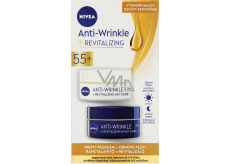 Nivea Anti-Wrinkle + Revitalizing 55+ Obnovujúci denný krém proti vráskam 50 ml + Obnovujúci nočný krém proti vráskam 50 ml, duopack