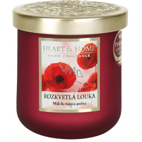 Heart & Home Kvetinová lúka sójová sviečka stredná horí až 30 hodín 110 g