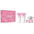 Versace Bright Crystal toaletná voda 90 ml + telové mlieko 100 ml + sprchový gél 100 ml + toaletná voda 5 ml miniatúra, darčeková sada pre ženy