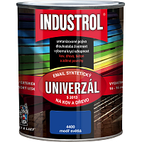 Industrol S2013 univerzál lesk vrchná farba na kov a drevo, 4400 modrá svetlá, 750 ml