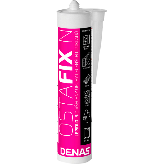 DENAS Ostafix N lepidlo pre všetky druhy podkladov, biela, 290 ml