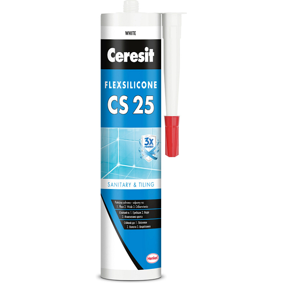 Ceresit CS25 sanitárny silikón, manhattan, 280 ml