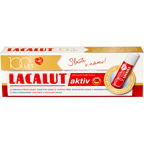 Lacalut zubná pasta Aktiv 75 ml + balzam na pery 4,8 g