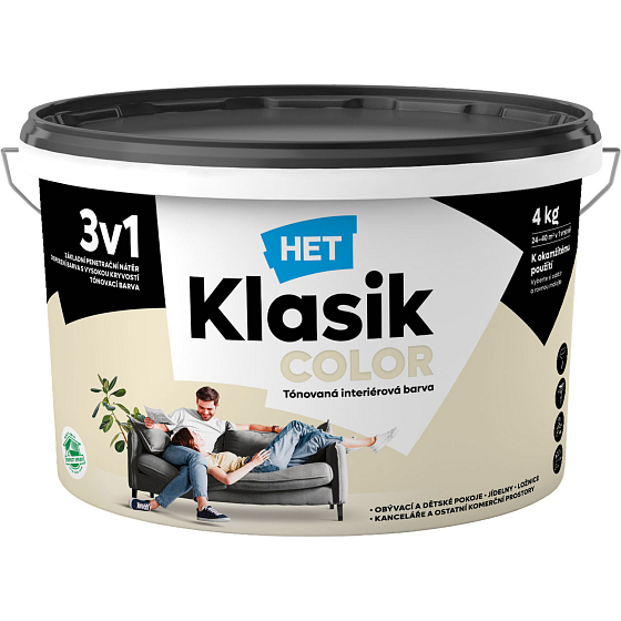 Het Klasik Color malířská farba, 0017 biely smetanový, 4 kg