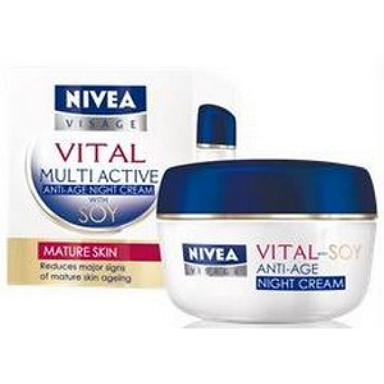 Nivea Visage Vital Multi Active Sója nočný krém proti vráskam 50 ml