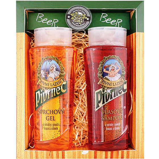 Bohemia Gifts Pivrnec sprchový gél 250 ml + šampón na vlasy 250 ml, kozmetická sada