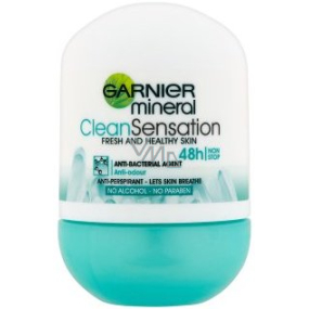 Garnier Mineral Clean Sensation 48h guličkový antiperspirant dezodorant roll-on pre ženy 50 ml