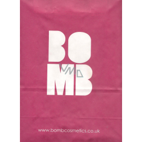 DÁREK Bomb Cosmetics papírová taška velká růžová 34 x 25,5 x 12 cm