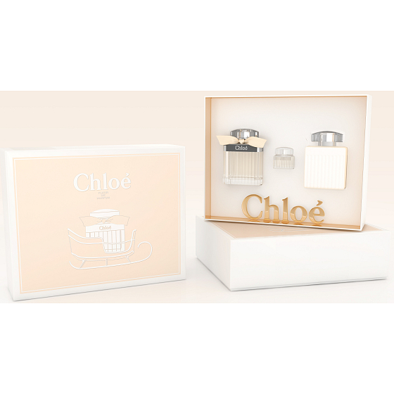 Chloé Fleur de Parfum toaletná voda pre ženy 75 ml + telové mlieko 100 ml + toaletná voda 5 ml, Miniatúra darčeková sada
