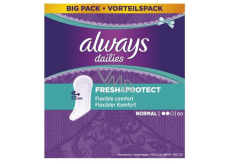 Always Dailies Fresh & Protect Normal s jemnou vôňou slipové intímne vložky 60 kusov