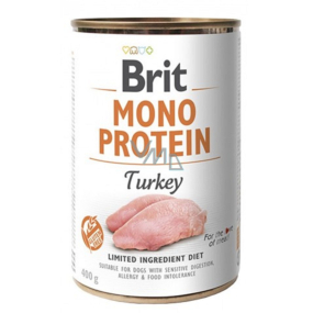 Brit Mono Proteín Moriak 100% čistý morčacie proteín kompletné krmivo pre psov 400 g