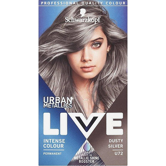 Schwarzkopf Live Urban Metallics farba na vlasy U72 Dusty Silver
