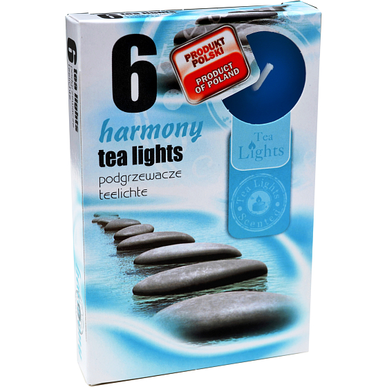 Tea Lights Harmony vonné čajové sviečky 6 kusov