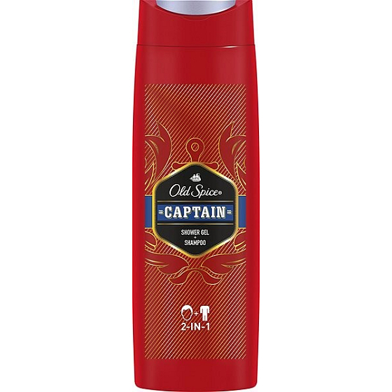 Old Spice Captain 2v1 sprchový gél a šampón pre mužov 400 ml