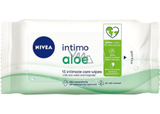 Nivea Intimo Aloe obrúsky na intímnu hygienu 15 kusov