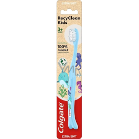 Colgate RecyClean Kids 3+ Extra Soft Extra mäkká zubná kefka pre deti 1 kus