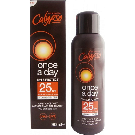Calypso Once a Day SPF25 Vodoodolný gél na opaľovanie 200 ml