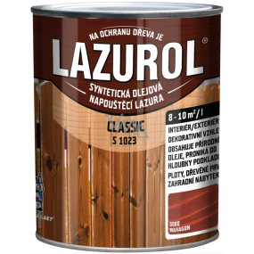 Lazurol Classic S1023 syntetická olejová lazura na dřevo 0080 Mahagon 0,75 l