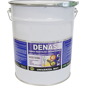 DENAS UNIVERZÁL-MAT vrchná farba na drevo, kov a betón, 0100 biela, 10 kg DENAS UNIVERZÁL-MAT vrchná farba na drevo, kov a betón, 0100 biela, 10 kg