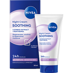 Nivea Essential Upokojujúci nočný krém pre citlivú pleť 50ml Nivea Essential Upokojujúci nočný krém pre citlivú pleť 50ml