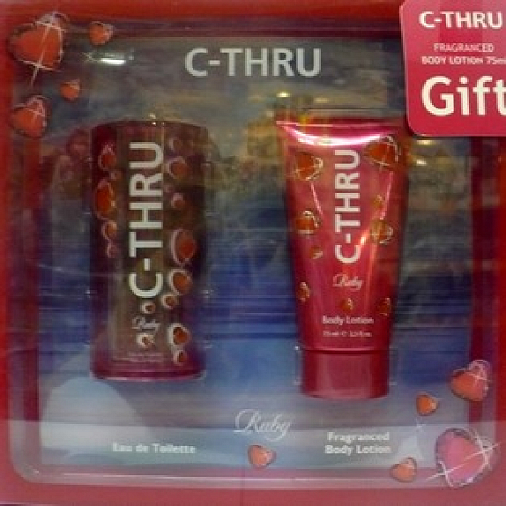 C-Thru Ruby toaletná voda pre ženy 30 ml + telové mlieko 75 ml, darčeková sada