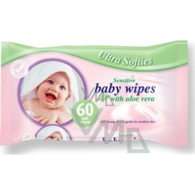 Wipes Baby Ultra Softies s Aloe Vera Sensitive Vlhčené obrúsky 60 kusov