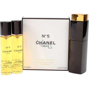 Chanel č.5 toaletná voda komplet pre ženy 3 x 20 ml