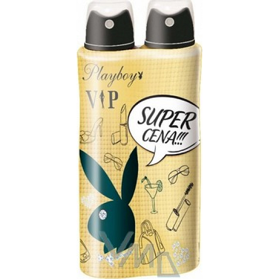 Playboy Vip for Her dezodorant sprej pre ženy 2 x 150 ml, kozmetická sada