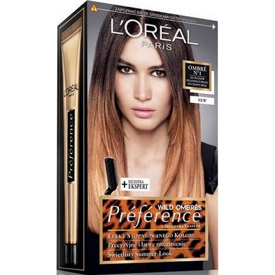 Loreal Paris Préférence Wild Ombré farba na vlasy N1 svetle-tmavo hnedé vlasy