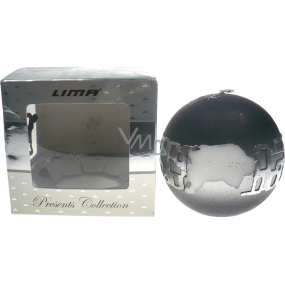 Lima Ambiente sviečka čierna guľa 100 mm 1 kus poškodená