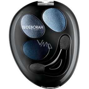 Deborah Milano Trio Hi-Tech Eyeshadow očné tiene 12 Blue Jeans 4,2 g