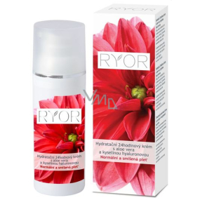 Ryor Aloe Vera a kyselina hyalurónová hydratačný 24hodinový krém 50 ml